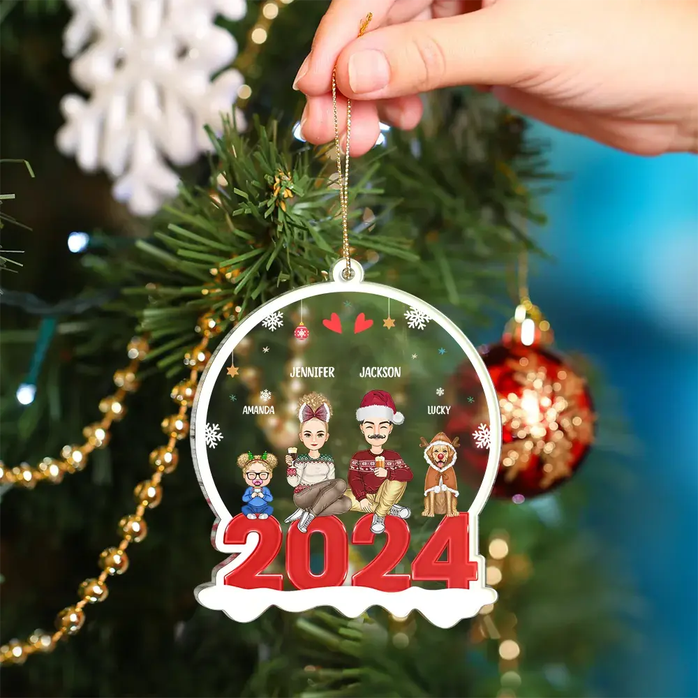 Christmas 2024 Family - Personalized Custom Shaped Acrylic Ornament Ornament The Next Custom Gift