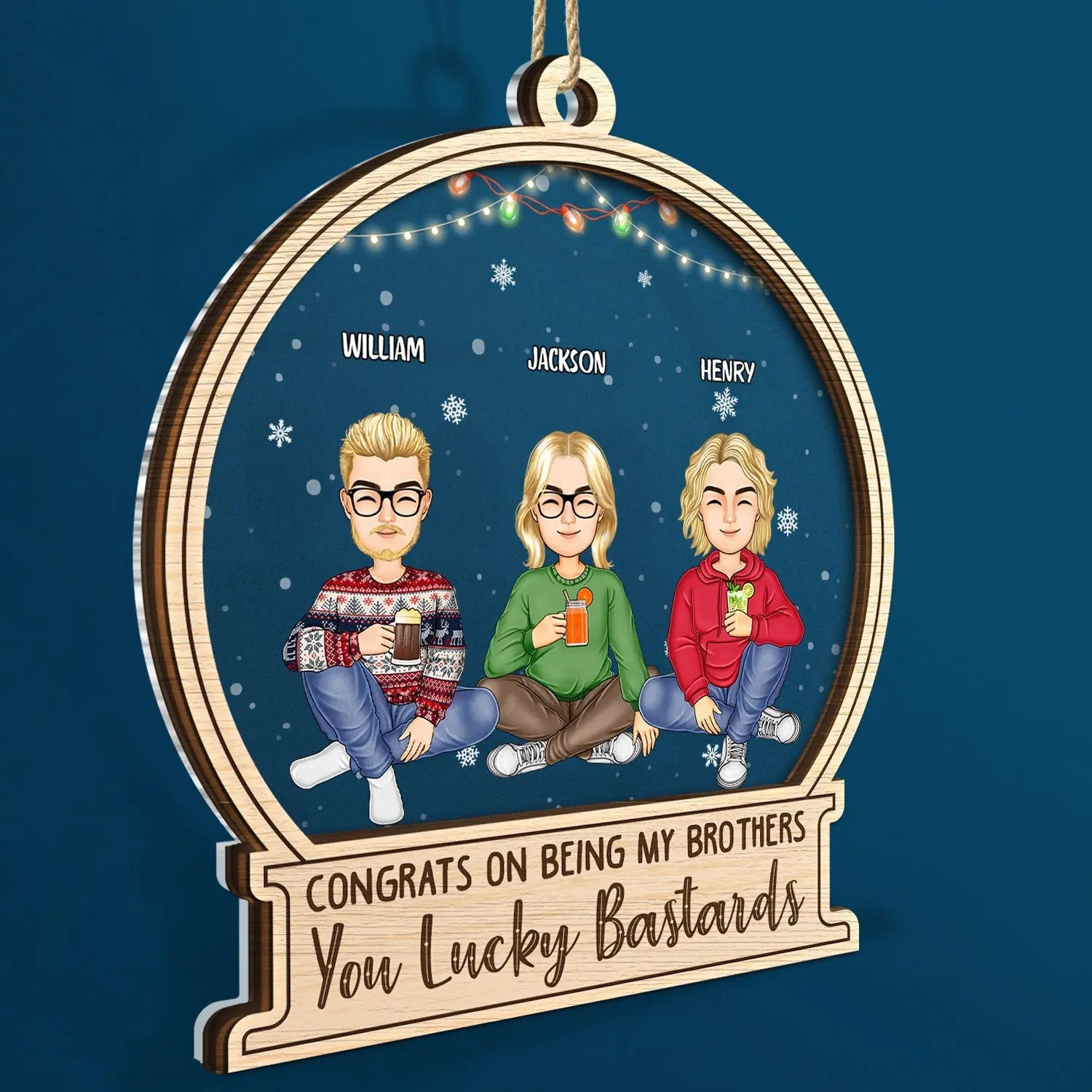 Christmas Congrats On Being My Best Friends Siblings Coworkers - Gift For Bestie, Siblings - Personalized 2-Layered Mix Ornament Ornament The Next Custom Gift