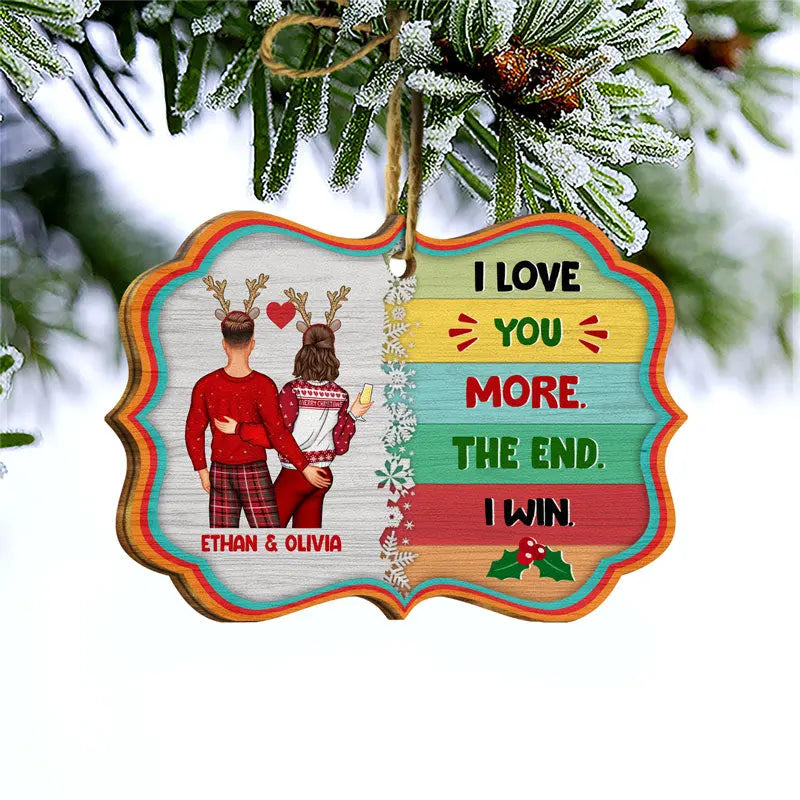 Christmas Couple I Want To Annoy For The Rest Of My Life - Personalized Wooden Ornament Ornament The Next Custom Gift