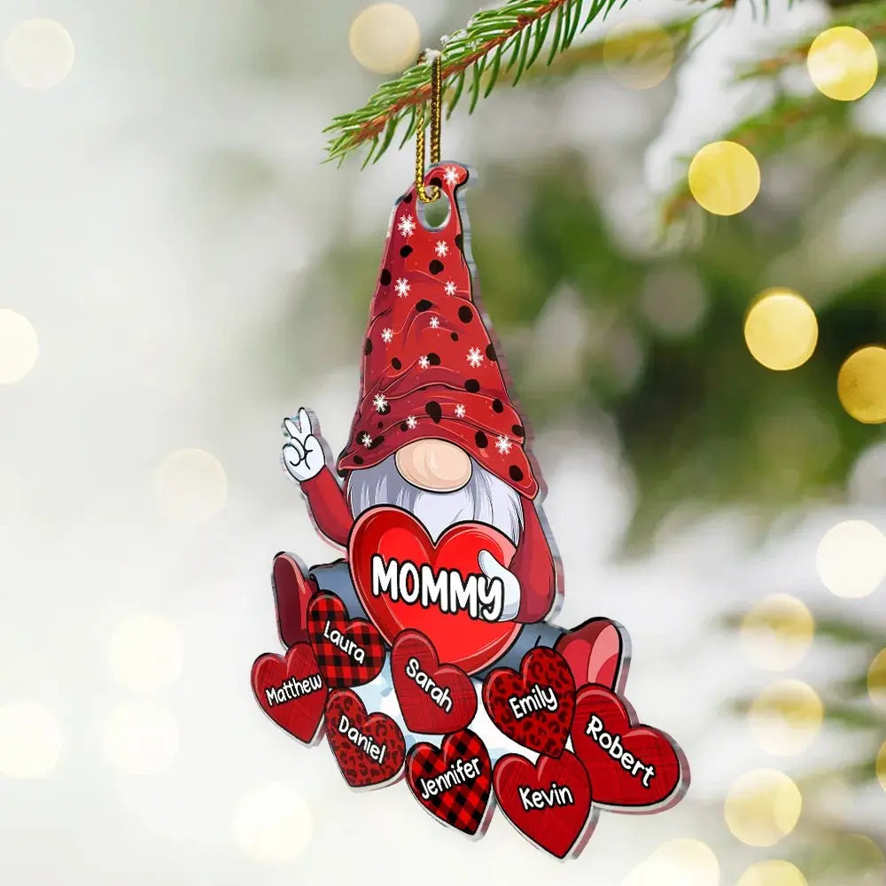 Christmas Grandma's Little Sweethearts - Personalized Cutout Acrylic Ornament ornament The Next Custom Gift