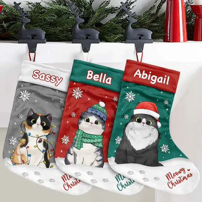 Christmas Is So Much Fun When You Are A Cat - Cat Christmas Costumes - Personalized Christmas Stocking (AB) Christmas Stocking The Next Custom Gift