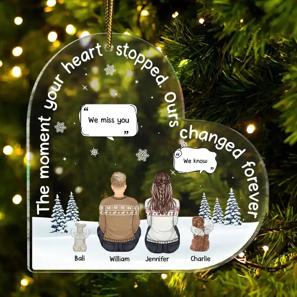 Christmas The Momment Your Heart Stopped - Personalized Custom Shaped Acrylic Ornament ornament The Next Custom Gift