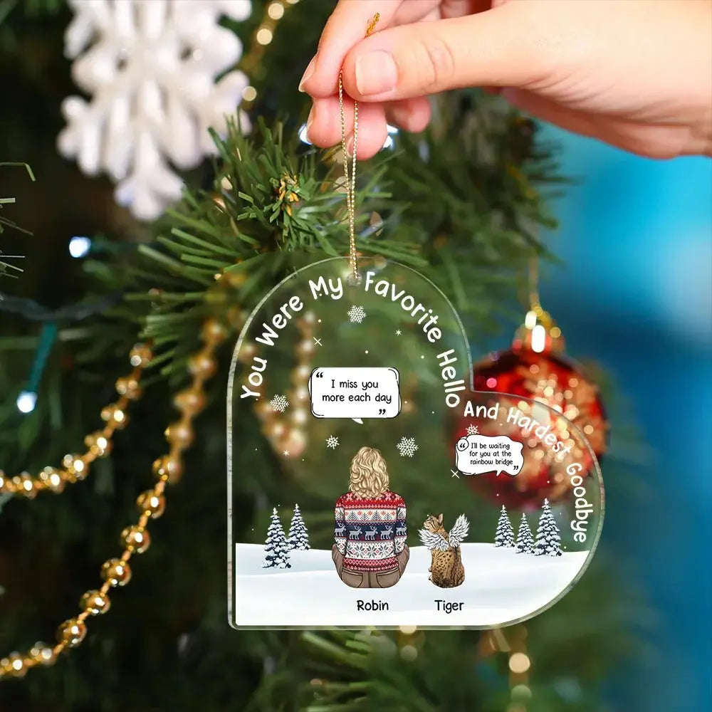 Christmas The Momment Your Heart Stopped - Personalized Custom Shaped Acrylic Ornament ornament The Next Custom Gift