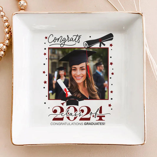 Congrats Graduation - Personalized Photo Jewelry Dish Dish The Next Custom Gift