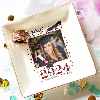 Congrats Graduation - Personalized Photo Jewelry Dish Dish The Next Custom Gift