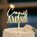 Congrats Graduation Name - Personalized Cake Topper