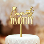 Congrats Graduation Name - Personalized Cake Topper