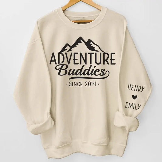 Couple - Adventure Buddies For Life - Personalized Sweatshirt (LH) Shirts & Tops The Next Custom Gift