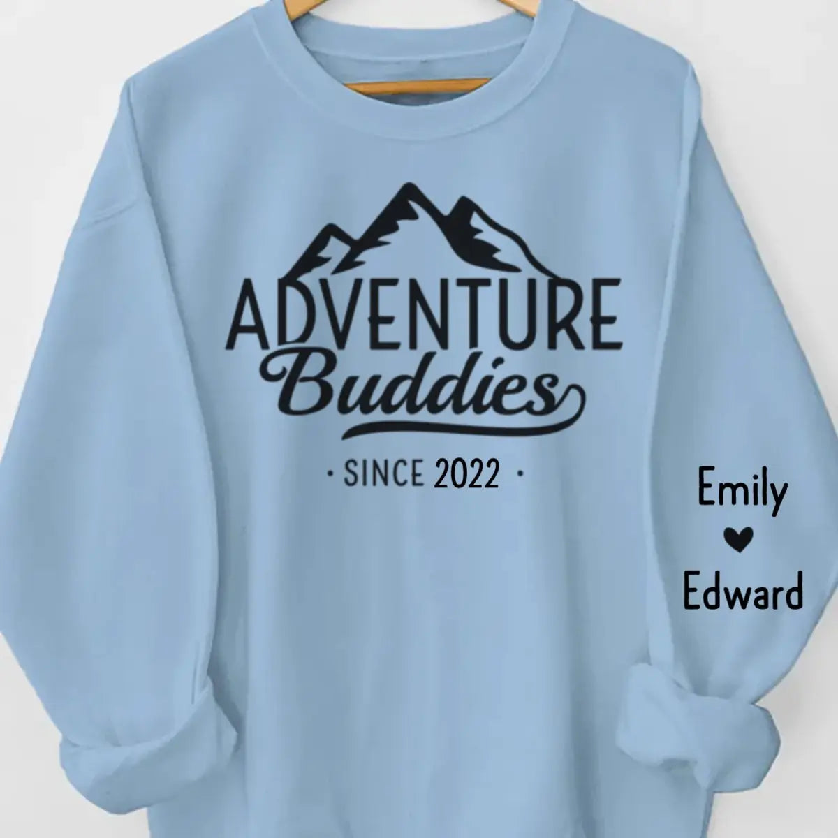 Couple - Adventure Buddies For Life - Personalized Sweatshirt (LH) Shirts & Tops The Next Custom Gift