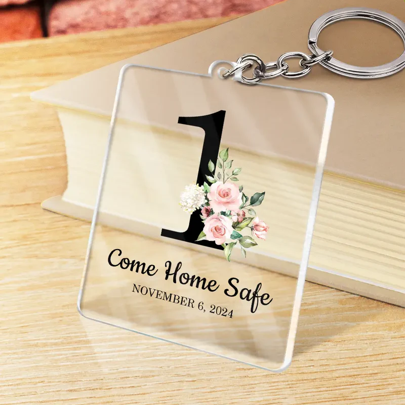 Couple Anniversary Love Message - Personalized Acrylic Keychain