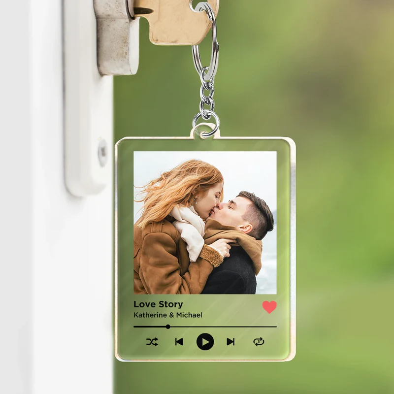 Couple Anniversary Love Message - Personalized Acrylic Keychain