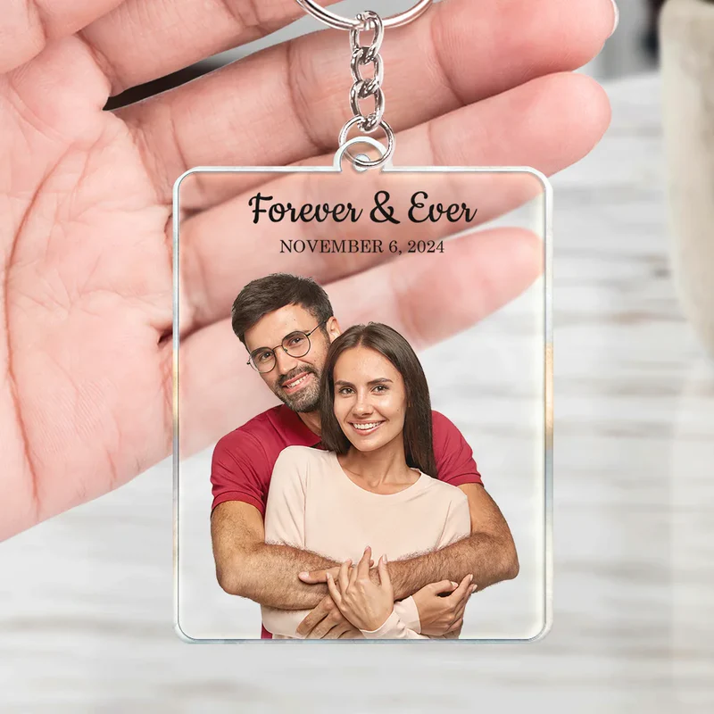 Couple Anniversary Love Message - Personalized Acrylic Keychain