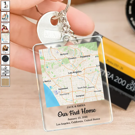 Couple Anniversary Love Message - Personalized Acrylic Keychain