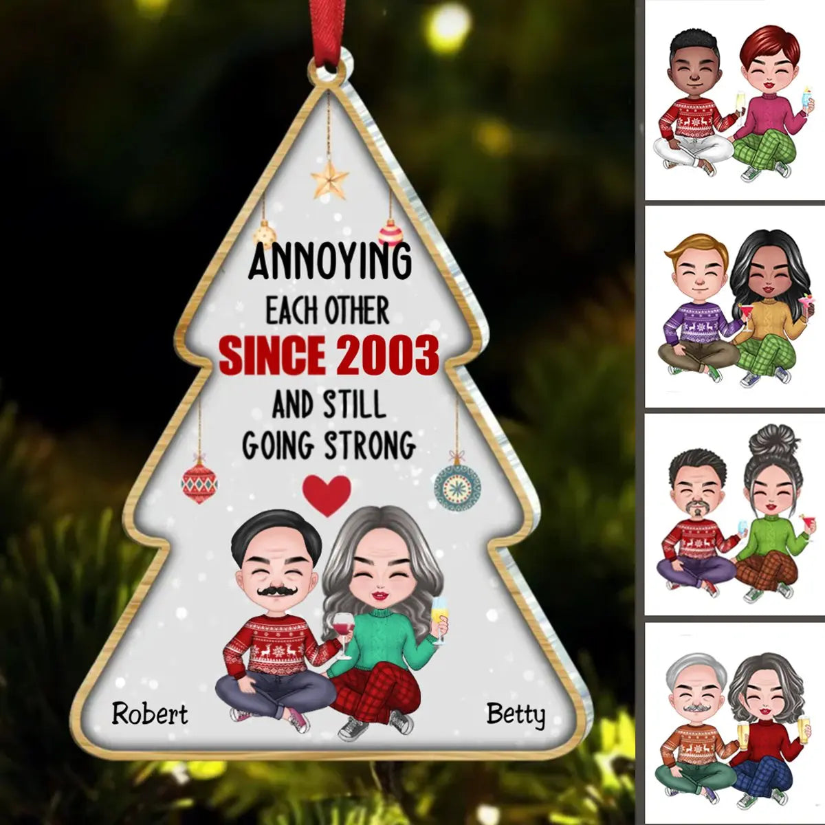 Couple - Annoying Each Other & Still Going Strong - Personalized Ornament (QH)