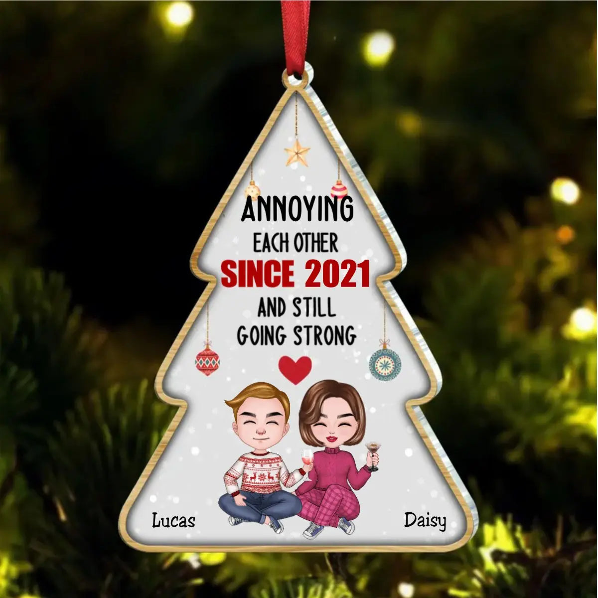 Couple - Annoying Each Other & Still Going Strong - Personalized Ornament (QH)