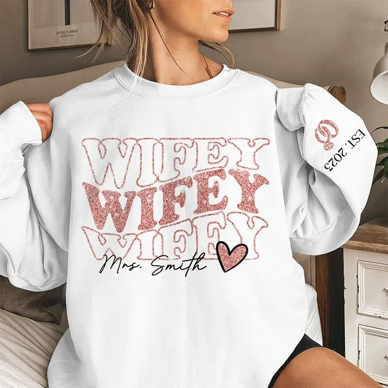 Couple -  Every Day I'm With You I Love You More - Personalized Unisex Sweatshirt Sweater The Next Custom Gift