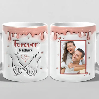 Couple - Forever And Always - Personalized Mug (NV) Mug The Next Custom Gift