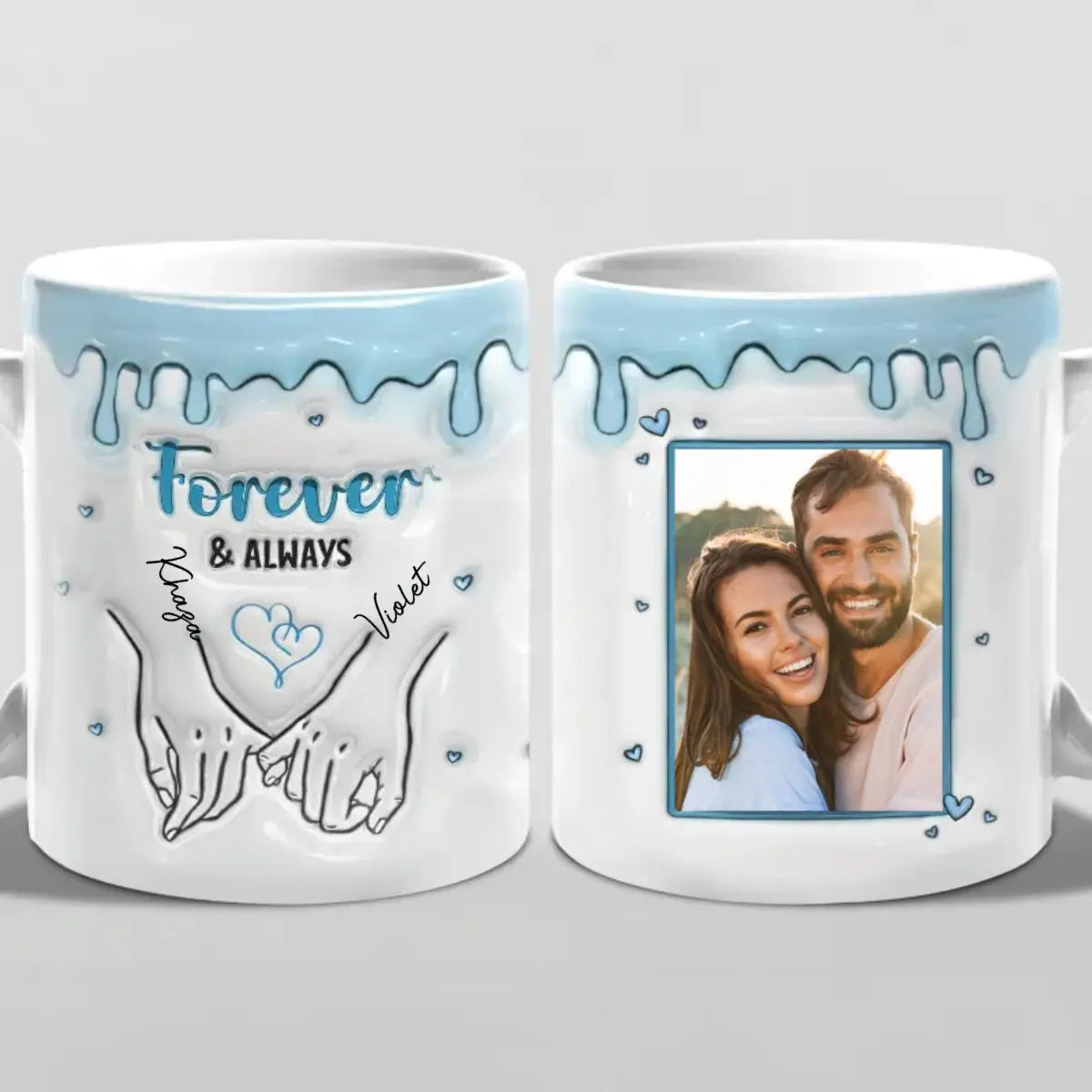 Couple - Forever And Always - Personalized Mug (NV) Mug The Next Custom Gift