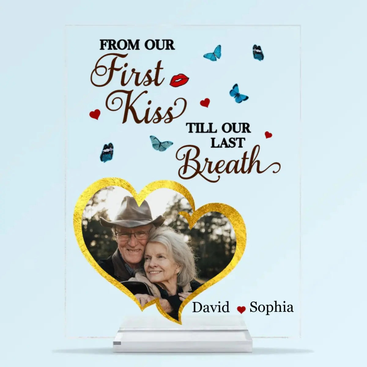 Couple - From Our First Kiss Till Our Last Breath - Personalized Acrylic Plaque (HJ) Acrylic Plaque The Next Custom Gift