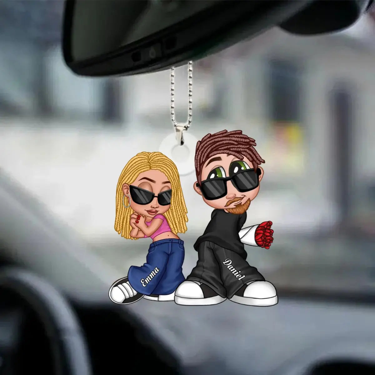 Couple -  Gift For Him, Gift For Her - Personalized Car Ornament (TL) ornament The Next Custom Gift