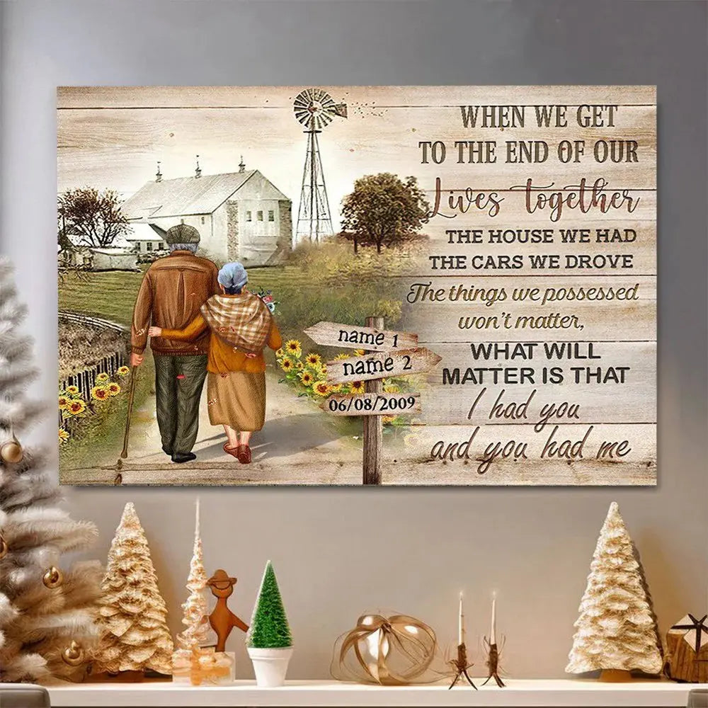 Couple -  I Had You And You Had Me - Personalized Canvas Poster The Next Custom Gift