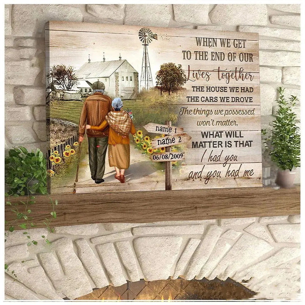 Couple -  I Had You And You Had Me - Personalized Canvas Poster The Next Custom Gift