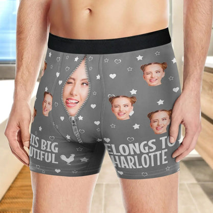 Couple - I Licked It So It's Mine - Personalized Men's Boxer Briefs Men's Boxer Briefs The Next Custom Gift