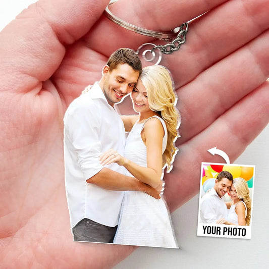 Couple - I Love You To The Moon And Back - Personalized Acrylic Keychain - The Next Custom Gift  Keychain