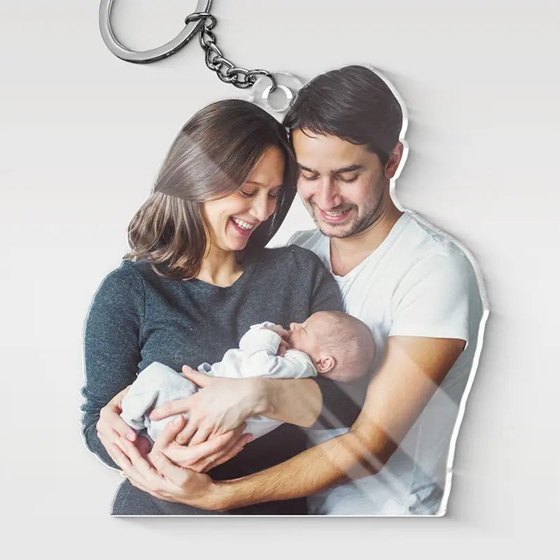 Couple - I Love You To The Moon And Back - Personalized Acrylic Keychain - The Next Custom Gift  Keychain