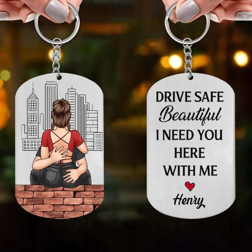 Couple - I Need You Here With Me - Personalized Acrylic Keychain Keychain The Next Custom Gift