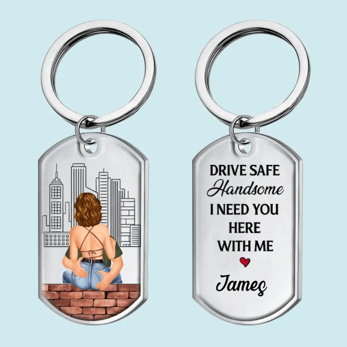 Couple - I Need You Here With Me - Personalized Acrylic Keychain Keychain The Next Custom Gift