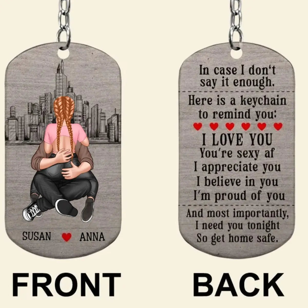 Couple - I Need You Tonight So Get Home Safe  - Personalized Acrylic Keychain Keychain The Next Custom Gift