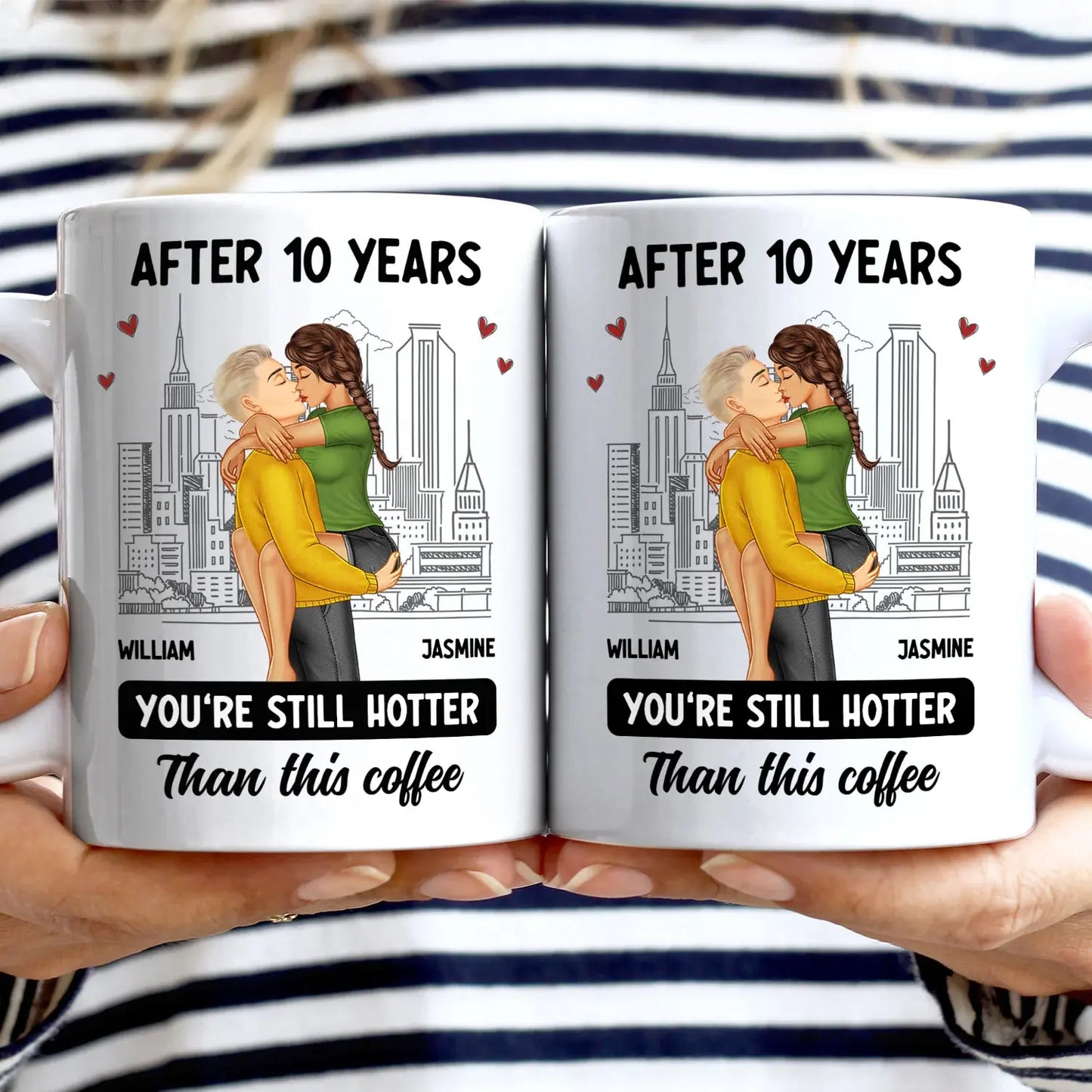 Couple Kissing After Years Hotter Than This Coffee - Gift For Couples - Personalized Mug mug The Next Custom Gift