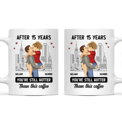 Couple Kissing After Years Hotter Than This Coffee - Gift For Couples - Personalized Mug mug The Next Custom Gift