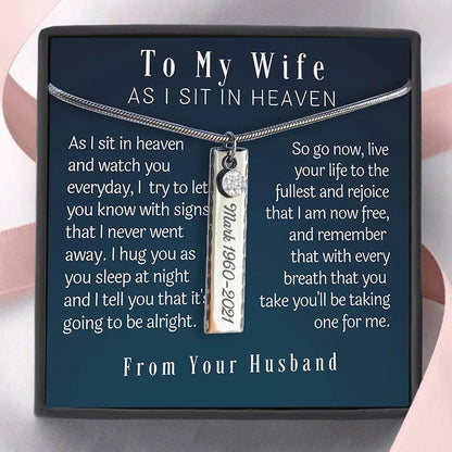 Couple - Loss of Husband Gift for Wife - Personalized Necklace (TL) Necklace The Next Custom Gift