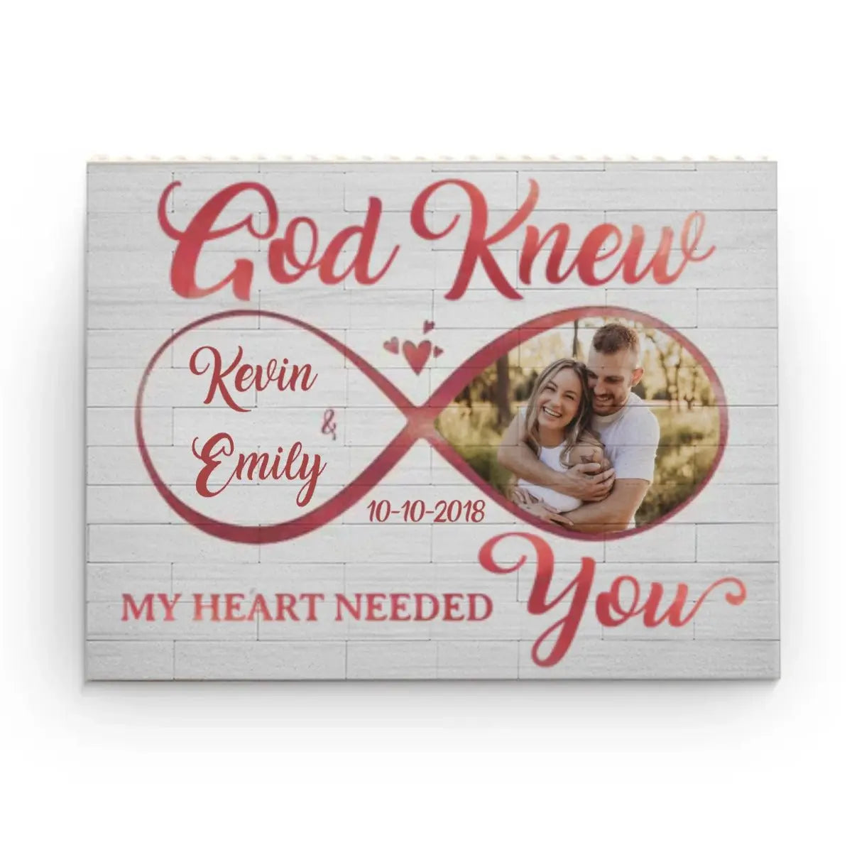 Couple - My Heart Needed You - Personalized Building Brick Blocks Brick Blocks The Next Custom Gift