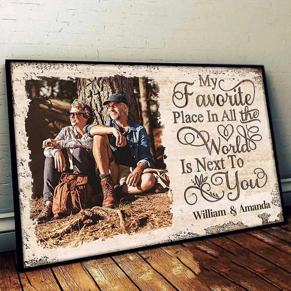 Couple - Next To You Is One Of My Favorite Places To Be - Personalized Poster Poster The Next Custom Gift