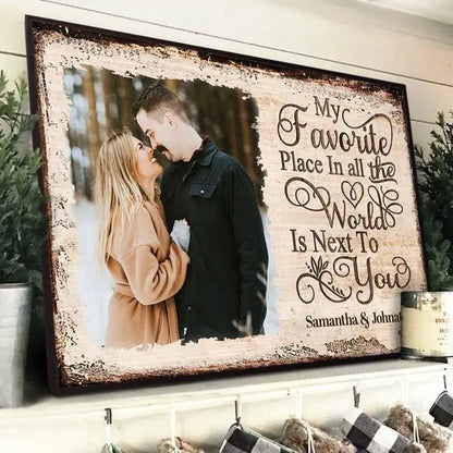 Couple - Next To You Is One Of My Favorite Places To Be - Personalized Poster Poster The Next Custom Gift