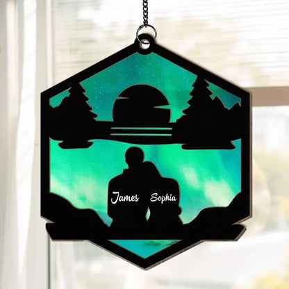 Couple - Sweet Couple - Personalized Window Hanging Suncatcher Ornament Hanging Suncatcher Ornament The Next Custom Gift