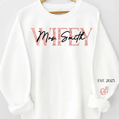 Couple - The Love Of My Life My Wifey - Personalized Sweater (LH) Sweater The Next Custom Gift