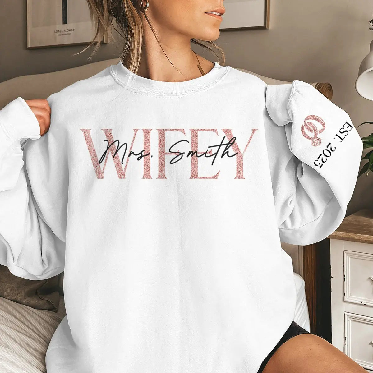 Couple - The Love Of My Life My Wifey - Personalized Sweater (LH) Sweater The Next Custom Gift