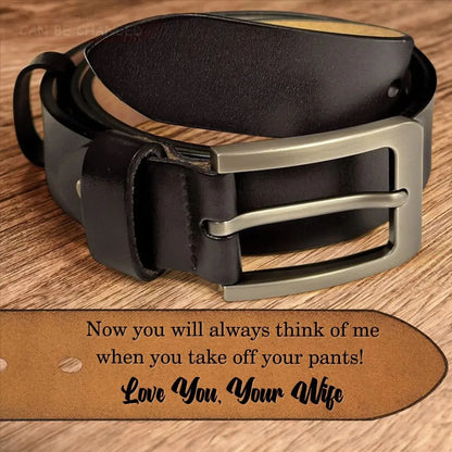 Couple - To Husband Boyfriend - Personalized Engraved Leather Belt Leather Belt The Next Custom Gift