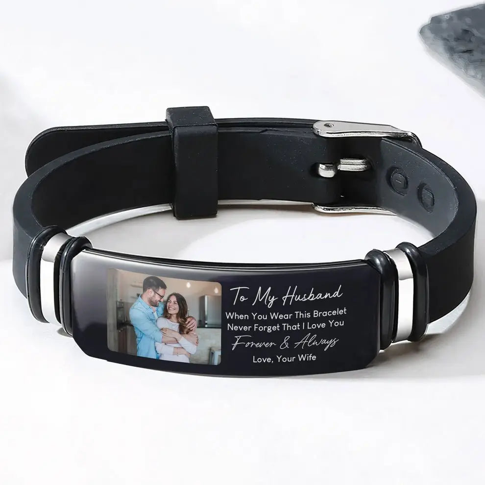 Couple - To My Husband I Love You Forever Always - Personalized Bracelet - The Next Custom Gift  Bracelets