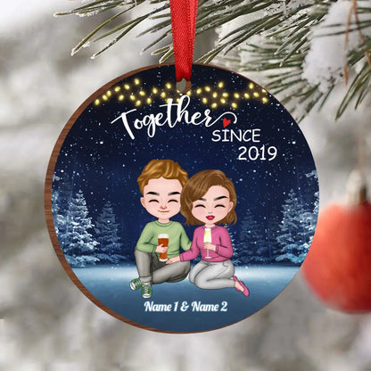 Couple - We Are Together - Personalized Circle Ornament - Christmas Gift For Couple, Spouse, Lover, Husband, Wife, Boyfriend, Girlfriend