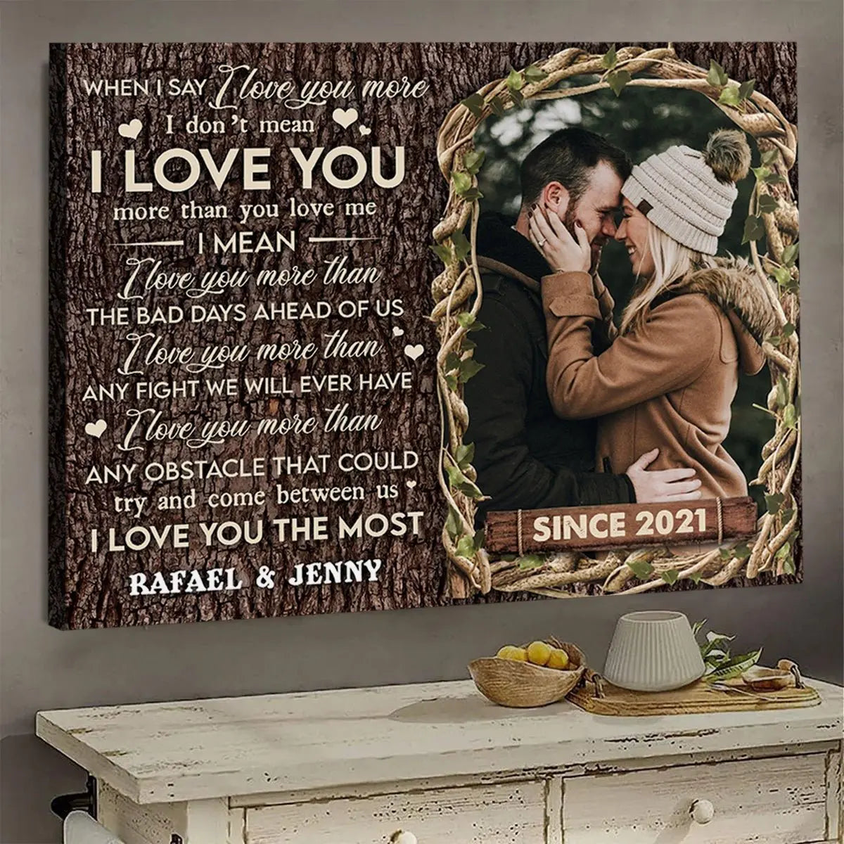 Couple - When I Say I Love You More Canvas - Personalized Canvas Poster The Next Custom Gift