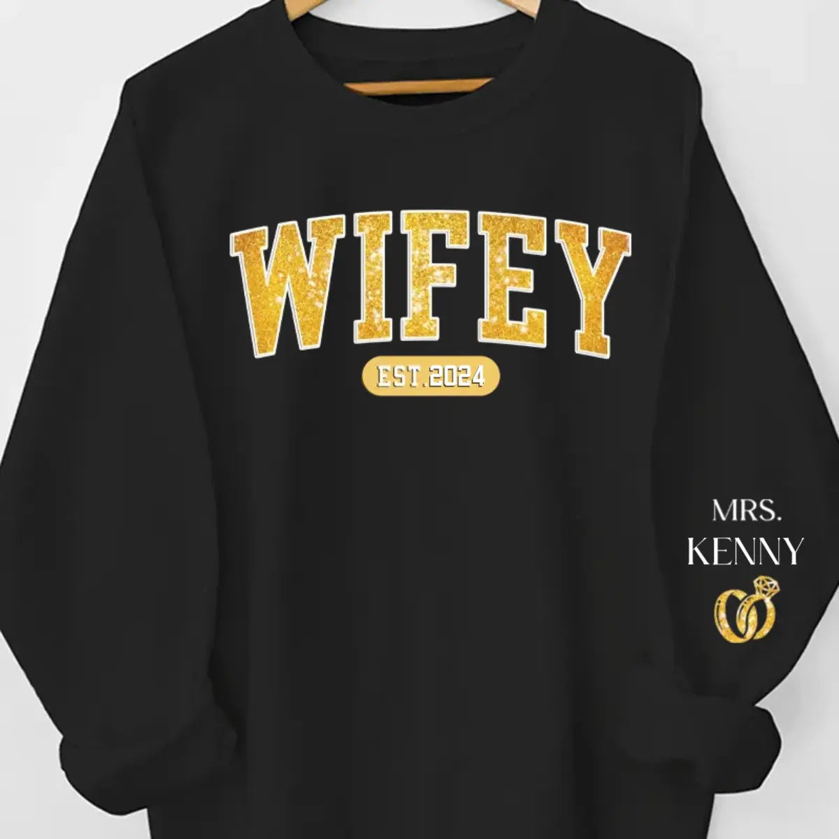 Couple - Wifey Est - Personalized Sweatshirt Shirts & Tops The Next Custom Gift