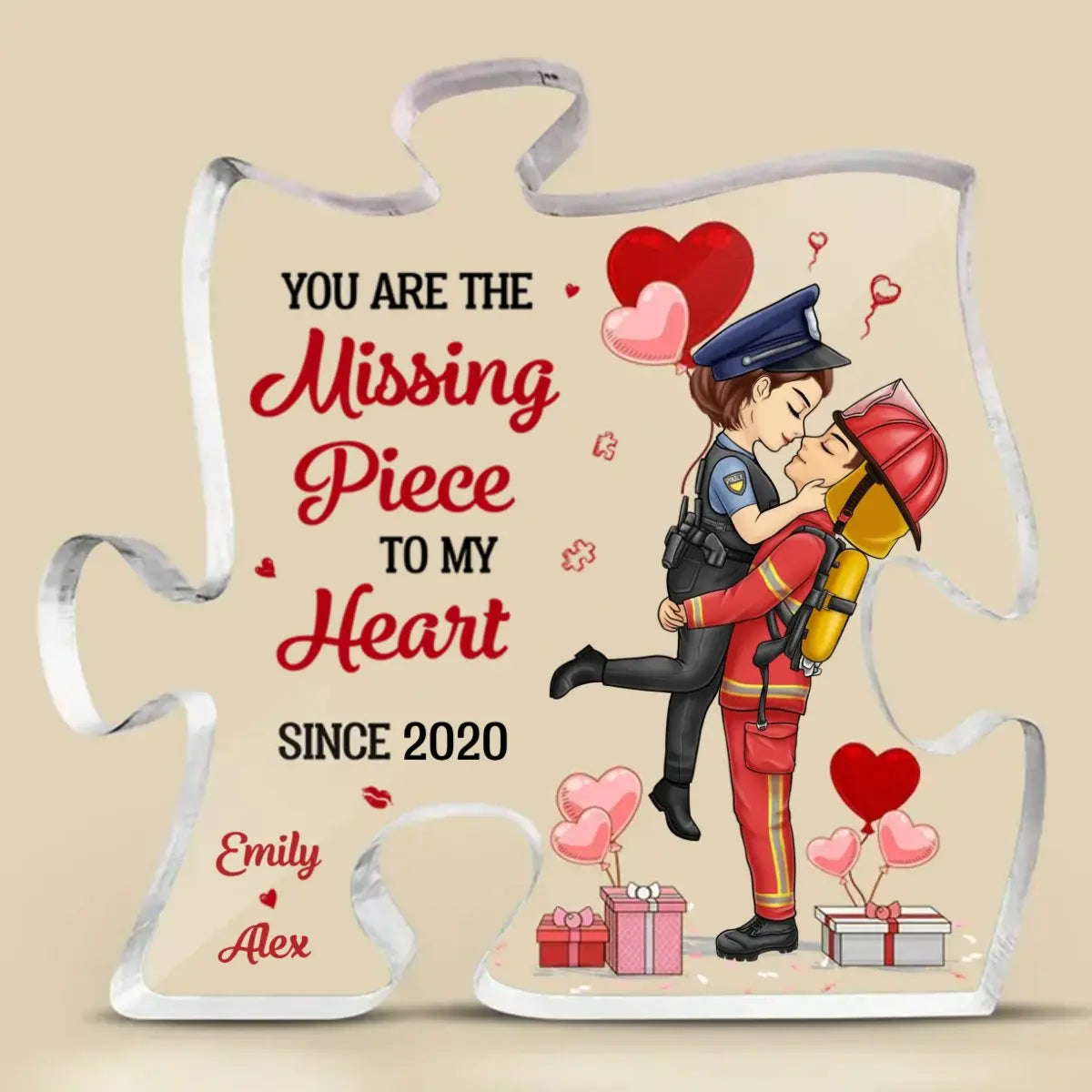 Couple - You Are The Missing Piece To My Heart - Personalized Acrylic Plaque Acrylic Plaque The Next Custom Gift