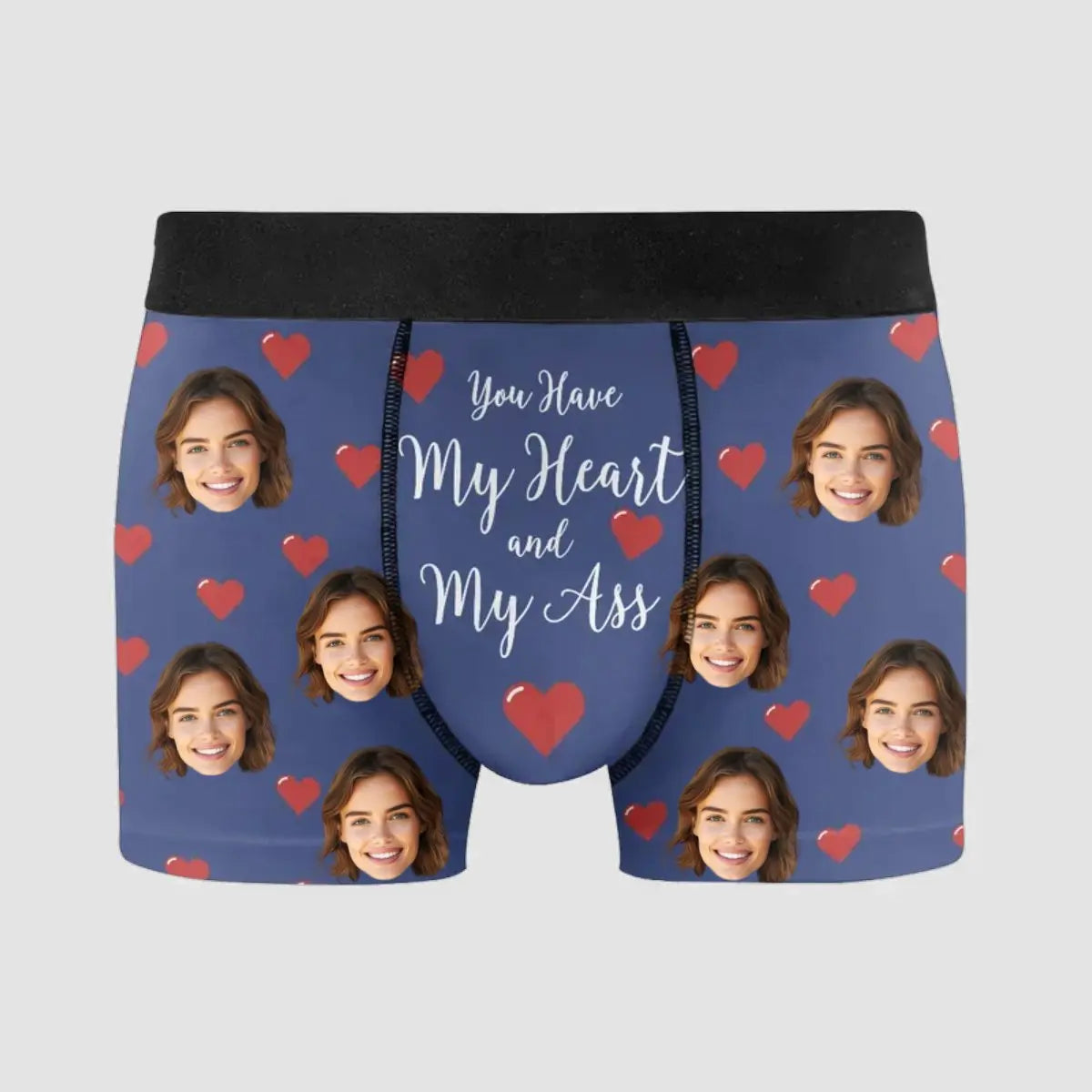 Couple - You Have My Heart And My Ass - Personalized Men's Boxer Briefs Men's Boxer Briefs The Next Custom Gift