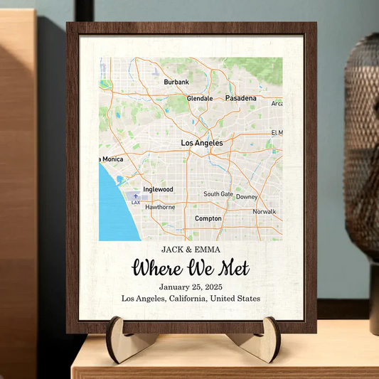 Couple Anniversary Love Message - Personalized Wooden Plaque With Stand