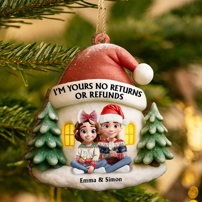 Couple Annoying Each Other Since - Personalized Custom Shaped Wooden Ornament